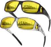 Black+grey / 60 Millimeters | B0FWRQWH73 | FEISEDY Polarized Fit Over Glasses Sunglasses Men Women Wrap Around B2593