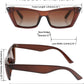 商品图片 5 | B08TM3J1R9 | FEISEDY Small Cateye Square Polarized Sunglasses Women Classic Thick Rectangle Frame UV400 Sun Glasses B2736