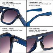 ÉÌƷͼƬ 36 | B09KV1MSHN | FEISEDY Aviator Sunglasses For Women Men Square Chunky Trendy Eyewear B2846