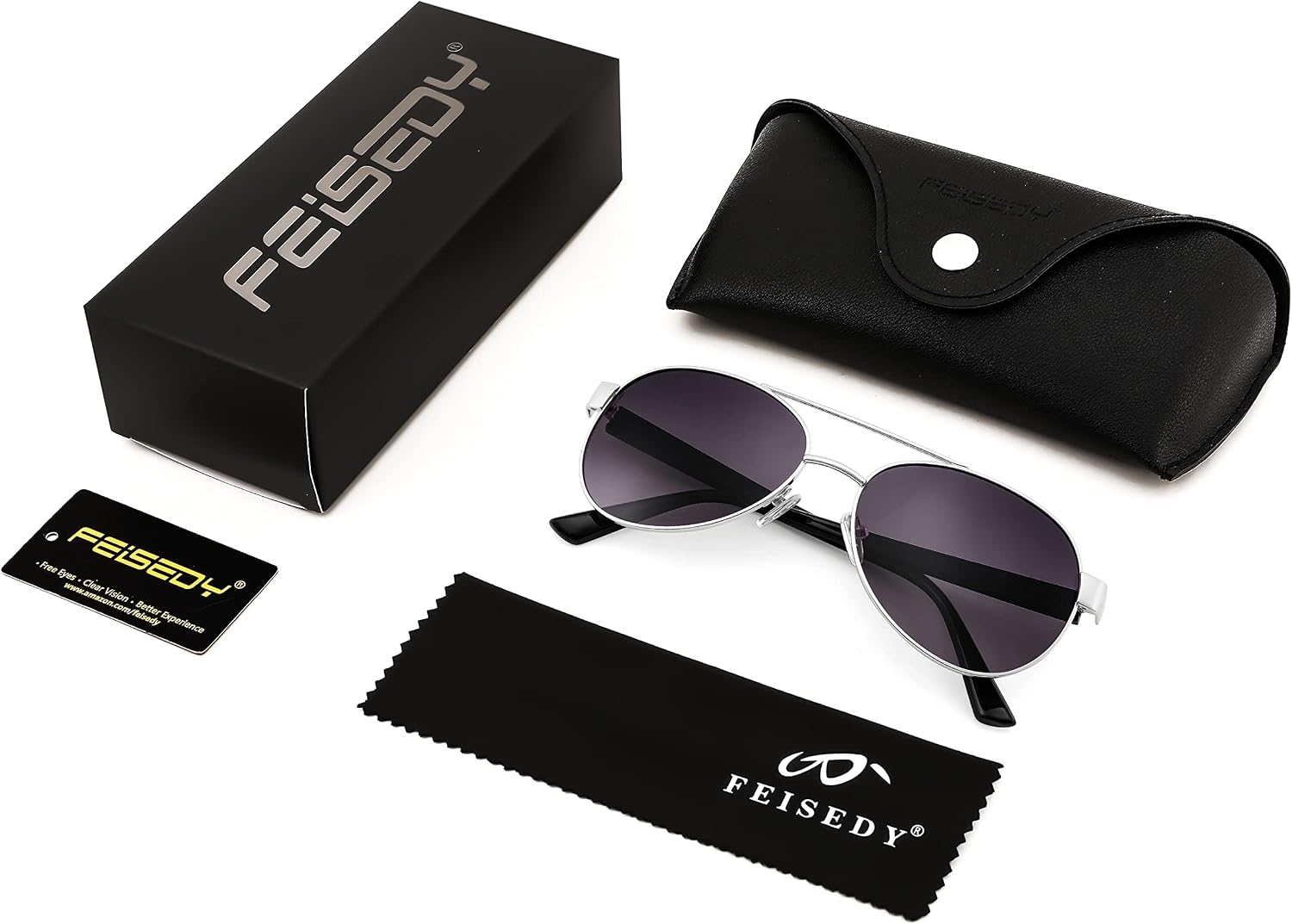 商品图片 21 | B0BXXC6Y74 | FEISEDY Classic Aviator Sunglasses for Women Pilot Polarized Sunglasses Men UV400 Protection for Driving Fishing Golf B4109