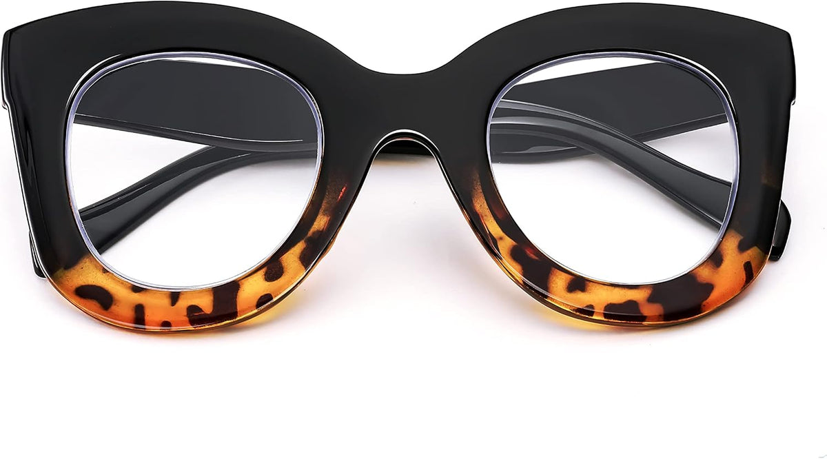 Black-leopard Frame / 3.0 x | B0BGPHPP8S | FEISEDY Retro Oversized Blue Light Blocking Reading Glasses Thick Frame Anti Glare Digital Eyestrain Readers B2980