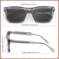 商品图片 14 | B0FHD6DJB5 | FEISEDY Trendy Square Polarized Sunglasses For Men Women Thick Frame B0294
