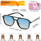 商品图片 6 | B0H2V9BFS5 | FEISEDY Retro Polarized Aviator Square Sunglasses for Women Men UV400 B0357