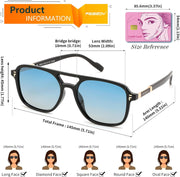 ÉÌƷͼƬ 6 | B0H2V9BFS5 | FEISEDY Retro Polarized Aviator Square Sunglasses for Women Men UV400 B0357