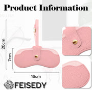 ÉÌƷͼƬ 23 | B0FMXVJLZR | FEISEDY Sunglass Case, 2Pcs Soft Leather Eyeglass Cases for Women
