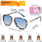 商品图片 35 | B0FPQ6L6K1 | FEISEDY Retro Polarized Aviator Sunglasses for Women Men B0259