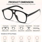 商品图片 4 | B0HCMPWV5X | FEISEDY Oversized Aviator Fashion Glasses for Women Men, Tortoise Trendy Eyeglasses, Retro Eyewear Frame for Daily Wear B0426