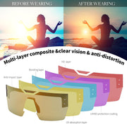 ÉÌƷͼƬ 18 | B0D4Y6RY37 | FEISEDY Sunglasses Men Women, Big Oversized Square Frame,UV400 Mirrored Sun Glasses, Cycling Driving Fishing Hiking B0064