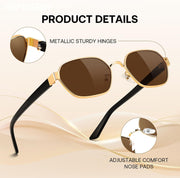 ÉÌƷͼƬ 20 | B0GY42ZV46 | FEISEDY Women and Men UV400 Protection Sunglasses, Polygon Square Metal Frame Retro Stylish Shades B0452