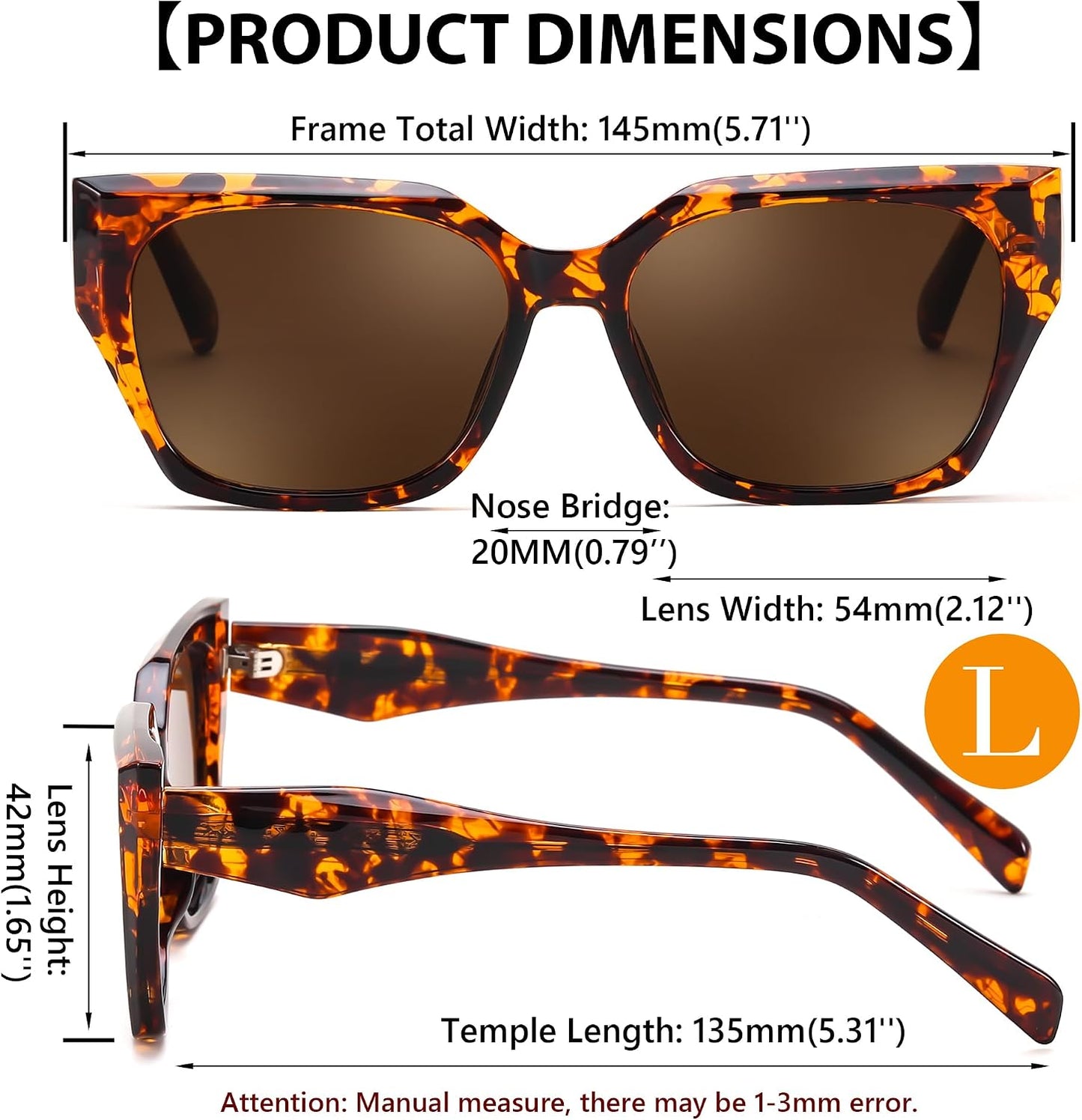 商品图片 6 | B0CWH35L5W | FEISEDY Square Fashion Sunglasses for Men Women Trendy Chunky Rectangle Sun Glasses Designer Style Shades B0107