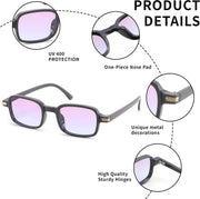 ÉÌƷͼƬ 26 | B0H1B921MS | FEISEDY Trendy Rectangle Sunglasses Womens Mens Narrow Square Shades B0449