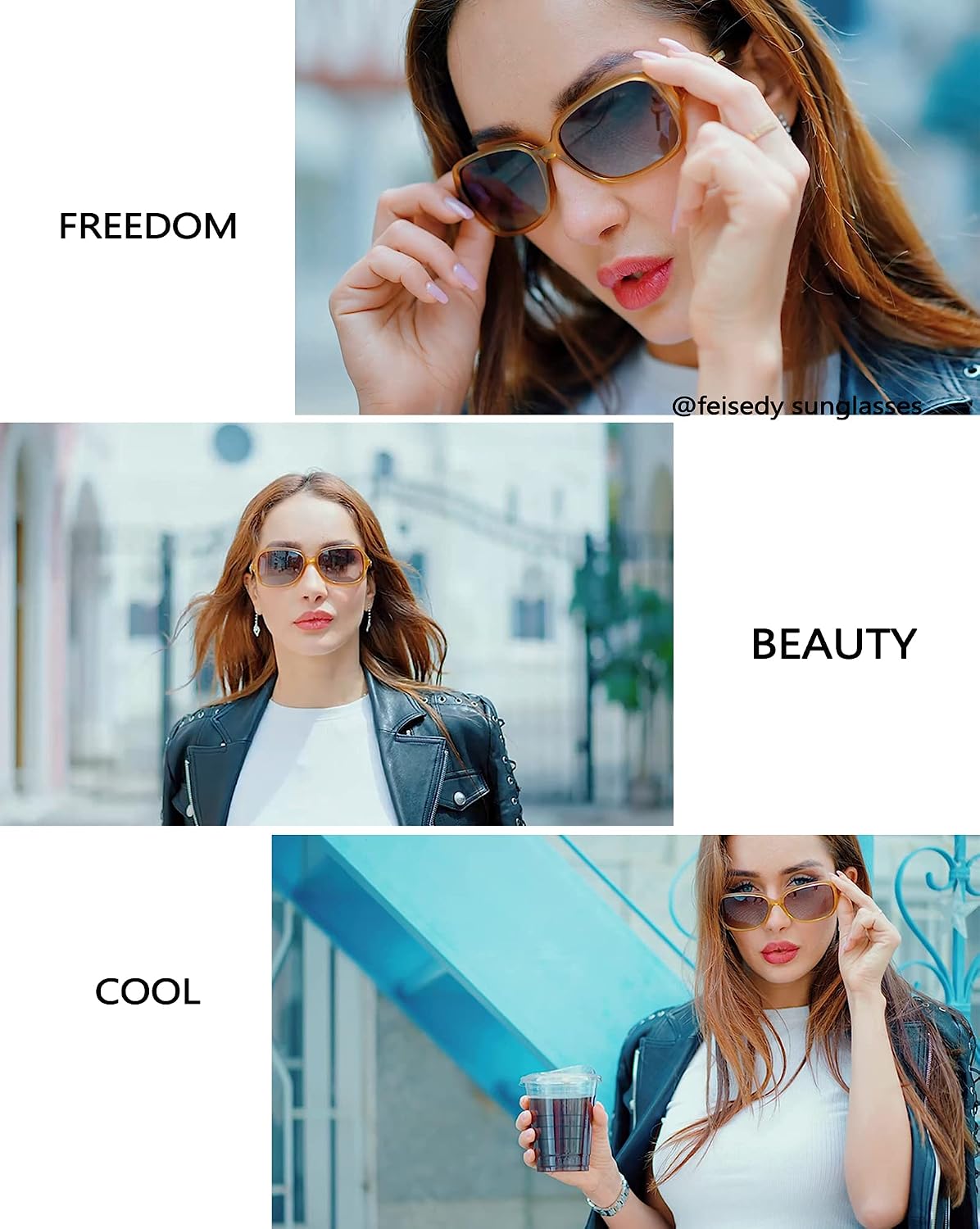 商品图片 41 | B08LPZDDKZ | FEISEDY Womens Polarized Sunglasses Square Wraparound Shades UV400 Mirrored Trendy Sun Glasses for Women B2526