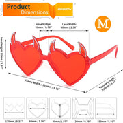 ÉÌƷͼƬ 3 | B0CGZTNXKY | FEISEDY Sunglasses Women Men, Halloween Party Disco Trendy Love Sun Glasses, Rimless Heart Devil Ear Frame B0054