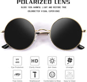 ÉÌƷͼƬ 11 | B08HRQJKLS | FEISEDY Steampunk Sunglasses Retro Round Polarized Women Men Metal Glasses B2528