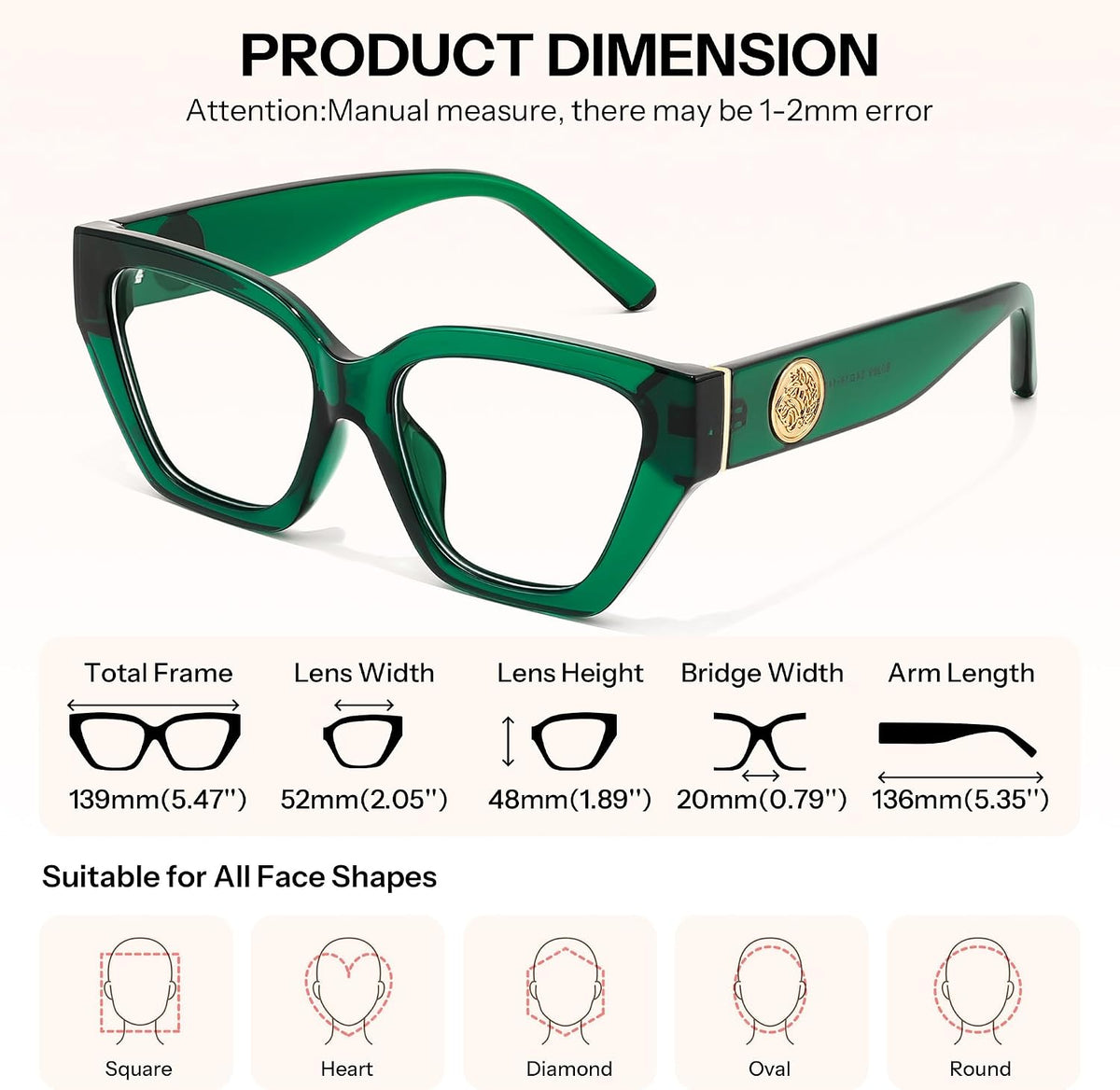 ÉÌƷͼƬ 13 | B0GQZ778YS | FEISEDY Women Cat Eye Blue Light Blocking Glasses for Women B0350