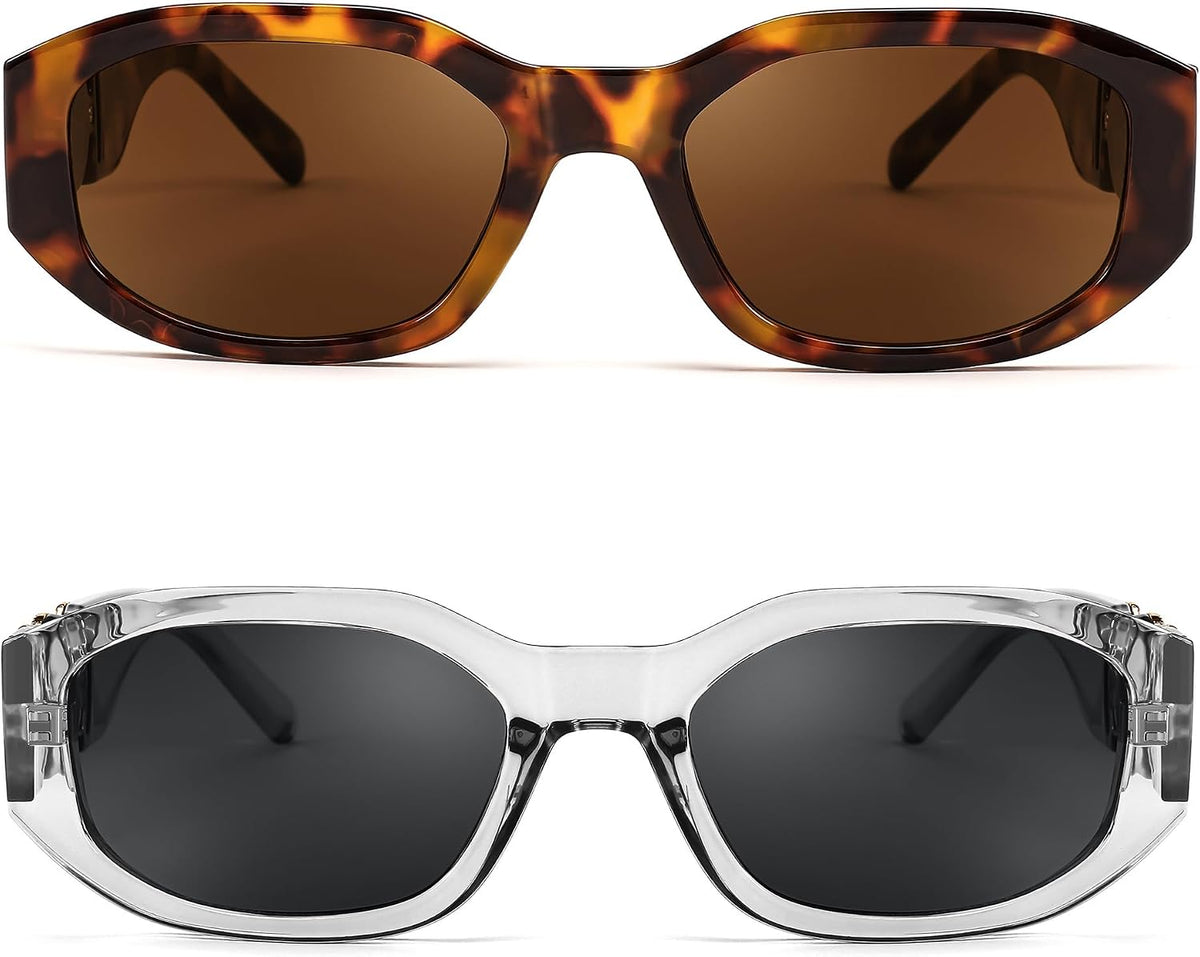 ÉÌƷͼƬ 86 | B0B5V7T75J | FEISEDY Retro Trendy Rectangle Sunglasses Women Men Narrow Shades B2322