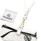 Ivory White | B0H4QZFZ8K | FEISEDY Soft Crocodile Textured Leather Sunglass Bag, Portable Glasses Pouch With Button Clip Wrist Strap B0366