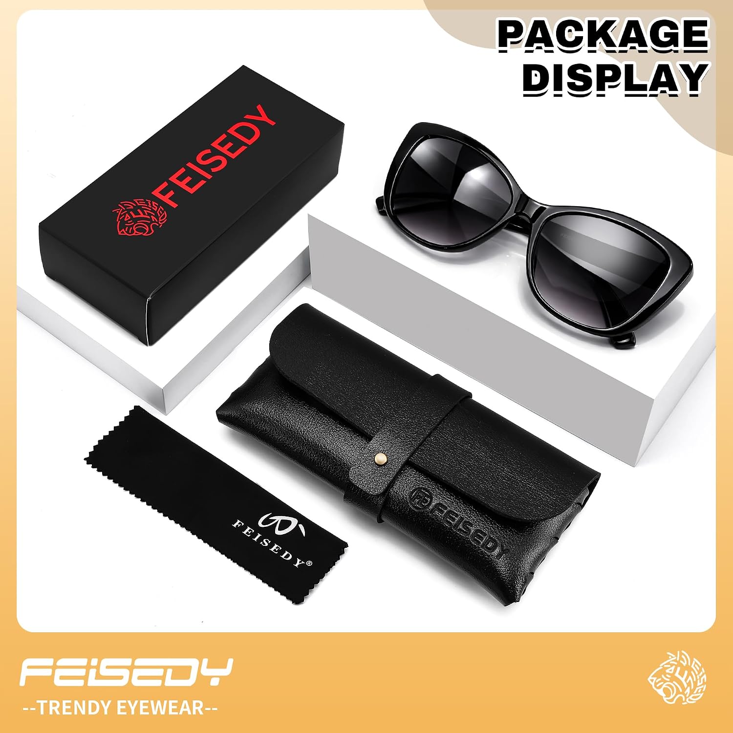 商品图片 6 | B0GSZX5N57 | FEISEDY Cat Eye Bifocal Sunglasses Reader for Women UV400 Protection B0352