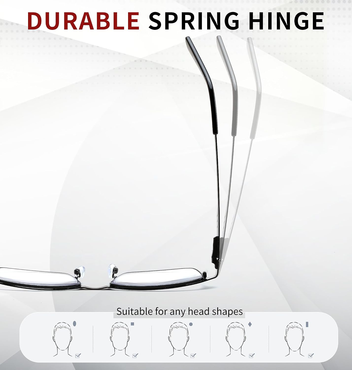 商品图片 4 | B0G1BLY966 | FEISEDY Classic Blue Light Reading Glasses Men,Metal Frame Readers with Spring Hinge, Anti Glare Eyeglasses for Reading B0337