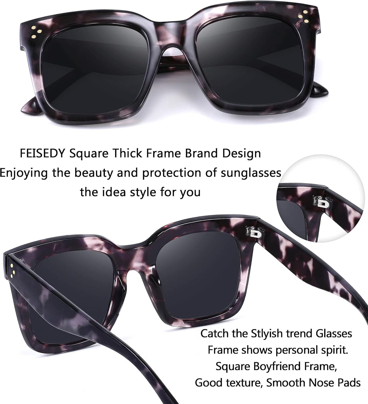 ÉÌƷͼƬ 68 | B07Q31N6CH | FEISEDY Vintage Butterfly Sunglasses Designer Luxury Sun Glasses B2486