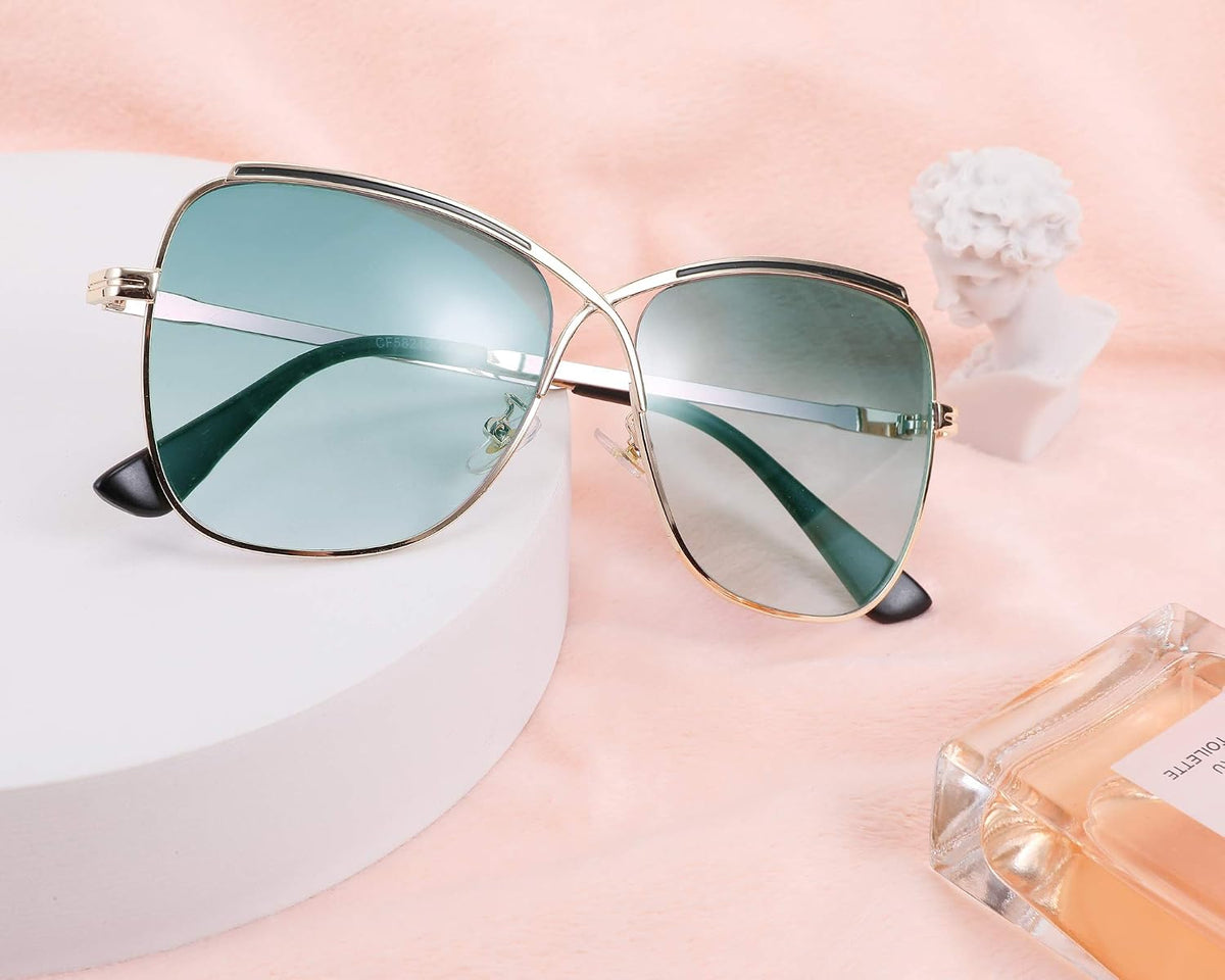 ÉÌƷͼƬ 4 | B08SJ7XN69 | FEISEDY Womens Cute Sunglasses Oversized Butterfly X Shape Design Cateye Lady Sunglasses B2738