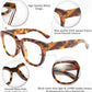 商品图片 23 | B0DBQFZT73 | FEISEDY Retro Square Thick Big Frame Blue Light Blocking Reading Glasses Anti Glare Digital Eyestrain Reader B2523
