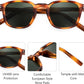 商品图片 23 | B0FHKKRN89 | FEISEDY Retro Square Sunglasses Women Men Vintage Trendy Shades UV400 Protection B0306