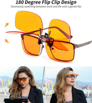ÉÌƷͼƬ 2 | B0FZKQ9RL5 | FEISEDY Clip on Rimless One Piece Blue Light Glasses for Woman Men B0360