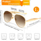 商品图片 5 | B0FKML2SSC | FEISEDY Oversized Aviator Sunglasses Women Men - Retro Gold Metal Chunky Frame, UV400 for Driving & Daily Wear B0311