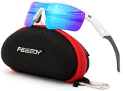 White-blue / 125 Millimeters | B097PHMLMB | FEISEDY Kids Polarized Sports Sunglasses, TR90 UV400 Baseball Cycling