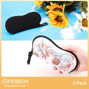 ÉÌƷͼƬ 23 | B0GFYDDD2Y | FEISEDY 2Pack Sunglasses Soft Case Ultra Light Neoprene Zipper Portable Eyeglass Pouch with Belt Clip B0385