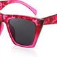 Rose Havana / 52 Millimeters | B09ZYC5CLG | FEISEDY Vintage Square Cat Eye Sunglasses Women Trendy Cateye Sunglasses B2473