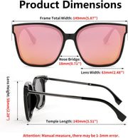 ÉÌƷͼƬ 4 | B0BB2BM9KF | FEISEDY Sunglasses Womens, Oversized Retro Square Polarized Sunglasses, Trendy Shades UV400 B2901