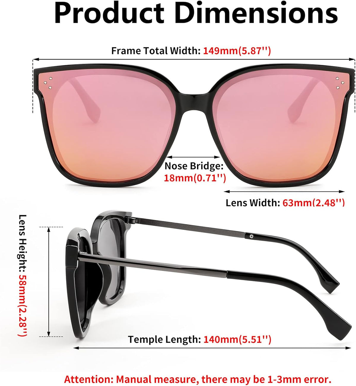 ÉÌƷͼƬ 4 | B0BB2BM9KF | FEISEDY Sunglasses Womens, Oversized Retro Square Polarized Sunglasses, Trendy Shades UV400 B2901
