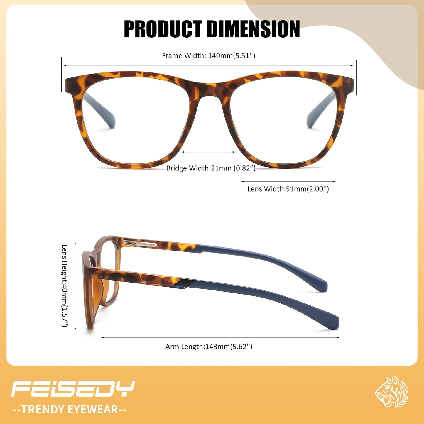 商品图片 28 | B0DGQ43JYV | FEISEDY TR90 Sports Lightweight Blue Light Glasses for Men B0232