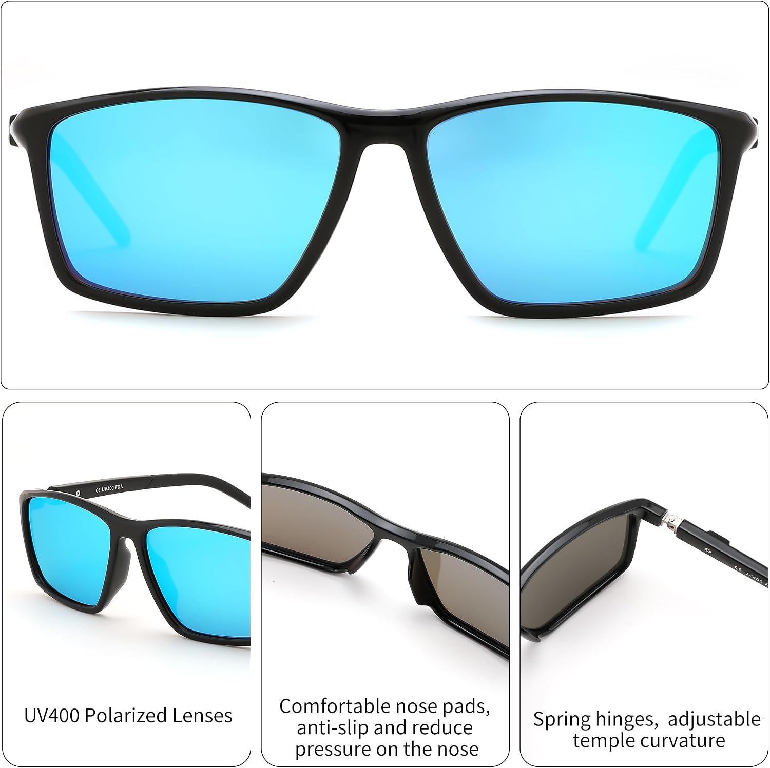 商品图片 17 | B0FG2HCVQL | FEISEDY Rectangle Sunglasses Women Men Trendy Classic Sunglasses Fashion Retro Vintage Square Frame Polarized UV400 B0288