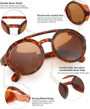 ÉÌƷͼƬ 25 | B09WN3J4YZ | FEISEDY Retro Round Steampunk Sunglasses Women Men Leatherwear B2532