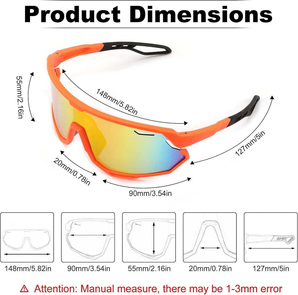 ÉÌƷͼƬ 13 | B0CNGK88DC | FEISEDY Sport Sunglasses for Men Women, Cycling Glasses with UV Protection, for Baseball, Ski, Runing, Golf B0082