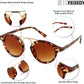 商品图片 37 | B0GX62YR7C | FEISEDY Retro Round Metal Brow Sunglasses for Women for Small Face B0427