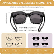 ÉÌƷͼƬ 4 | B0D9N67YQ7 | FEISEDY Folding Polarized Fit Over Glasses Sunglasses for Women Men Lightweight Foldable Sunglasses Over Glasses B0218