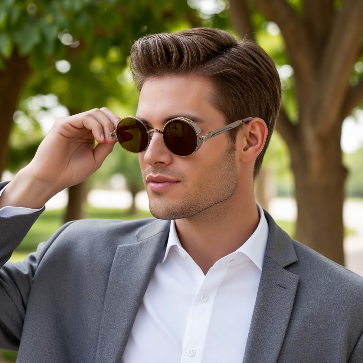 商品图片 59 | B06XY36GDW | FEISEDY Retro Gothic Steampunk Sunglasses For Men Women