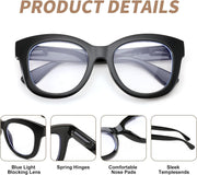 ÉÌƷͼƬ 10 | B0DSP9ZRGV | FEISEDY Retro Blue Light Glasses for Women Men, Thick Square Glasses Blue Light Blocking, Anti Glare Digital &Eyestrain B0278