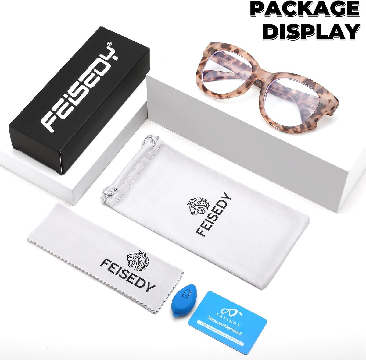 ÉÌƷͼƬ 18 | B0DSP9ZRGV | FEISEDY Retro Blue Light Glasses for Women Men, Thick Square Glasses Blue Light Blocking, Anti Glare Digital &Eyestrain B0278