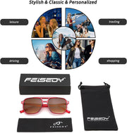 ÉÌƷͼƬ 82 | B0B3XKHTR1 | FEISEDY Retro Square Aviator Sunglasses Women Men 70s Vintage Trendy Plastic Frame Sun Glasses B2835