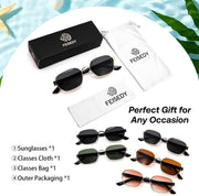 ÉÌƷͼƬ 35 | B0GY42ZV46 | FEISEDY Women and Men UV400 Protection Sunglasses, Polygon Square Metal Frame Retro Stylish Shades B0452