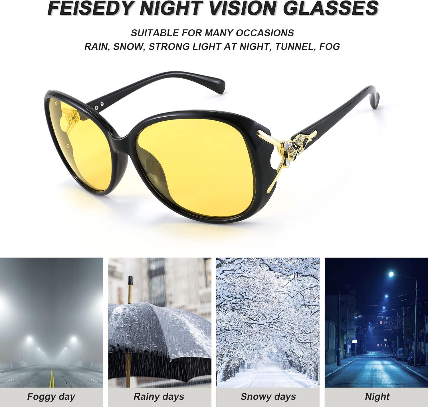 商品图片 55 | B08S7G8RRP | FEISEDY Oversized Polarized Sunglasses Women Men Large Shades B2730