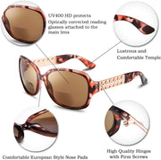 ÉÌƷͼƬ 5 | B07W4CF5Y8 | FEISEDY Womens Bifocal Reading Sunglasses Jackie O Fashion Sun Readers Glasses B2513