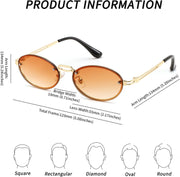 ÉÌƷͼƬ 4 | B0DGPQ2BTK | FEISEDY Retro Oval Sunglasses for Women Men Trendy Sun Glasses Classic Metal Shades UV400 Protection B0245