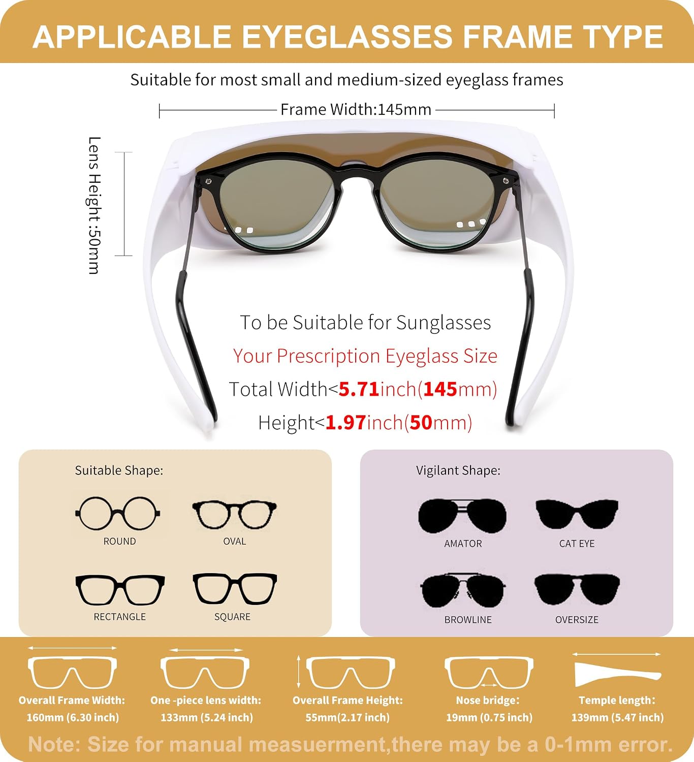 商品图片 20 | B0H2Z4Q1KM | FEISEDY Fit Over Glasses Polarized Sunglasses for Men Women B0456