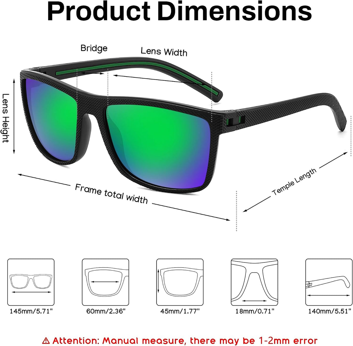 ÉÌƷͼƬ 29 | B0F8J2TQSK | FEISEDY Polarized Sunglasses for Men and Women Lightweight Frame Sun Glasses with UV400 Protection for Driving Fishing B0301